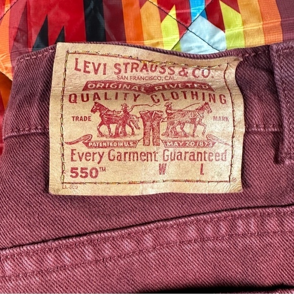 Vintage Levis 550 Red‎ Denim Relaxed Fit Tapered Leg Mom Jeans Women Sz 14 M Reg - Picture 11 of 13